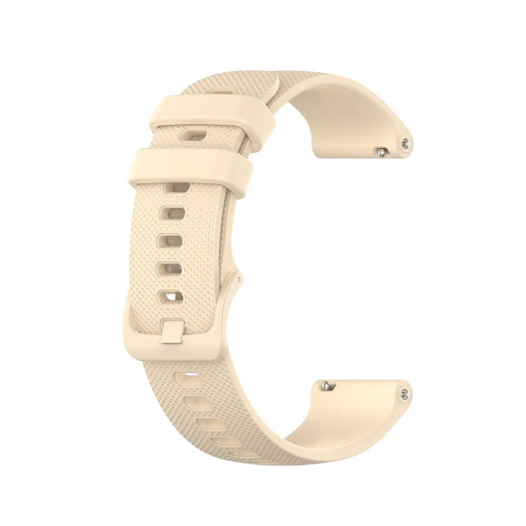 For Garmin Venu Plus Small Lattice Silicone Watch Band(Beige)