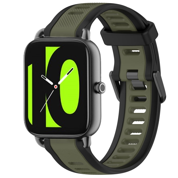 For Xiaomi Haylou RS4 LS12 22mm Two Color Textured Silicone Watch Band