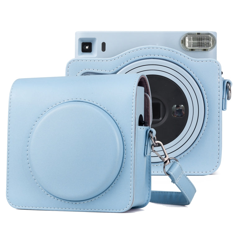 Full Body PU Leather Case Camera Bag with Strap for FUJIFILM instax Square  SQ1 (Blue)