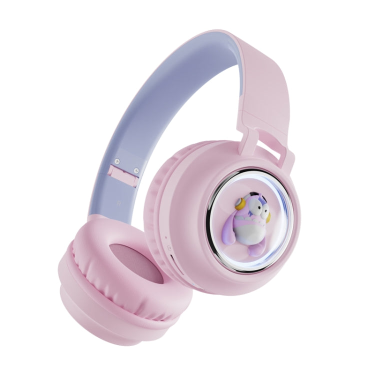 Q1 Headphones Monster Kids Over-Ear Bluetooth Earphones(Pink)