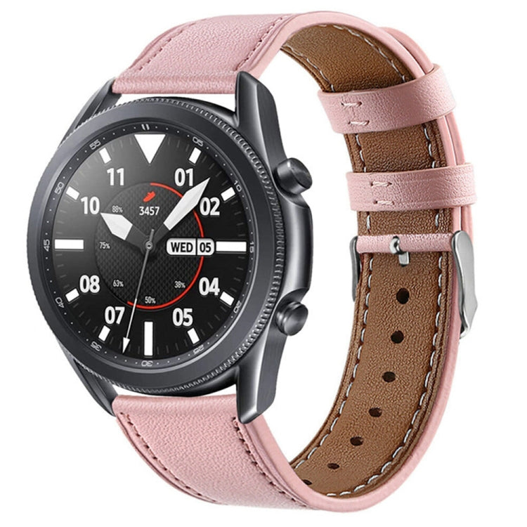 For Galaxy Watch 41mm Leather Watch Band(Pink)