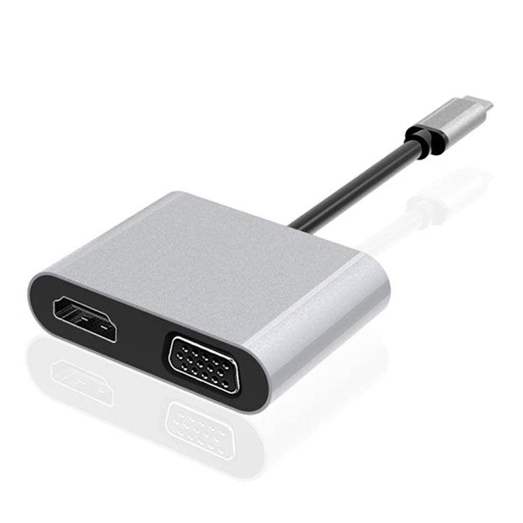 in Multifunctional USB-C Type-C to HDMI+VGA HUB Docking Station