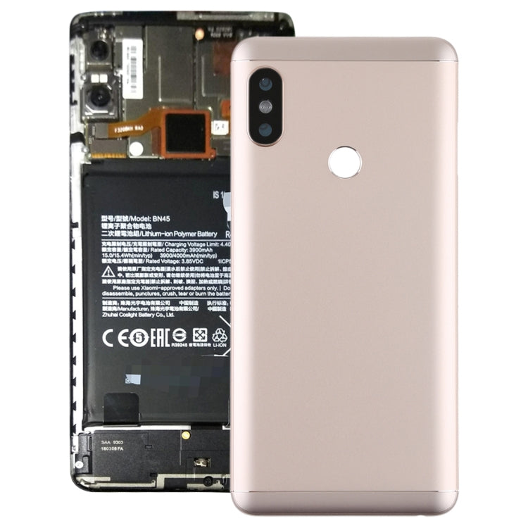 Back Cover with Camera Lens Side Keys for Xiaomi Redmi Note 5(Gold)