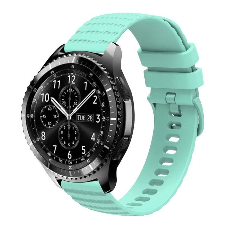 For Samsung Gear S3 Classic 22mm Wavy Dot Pattern Solid Color Silicone