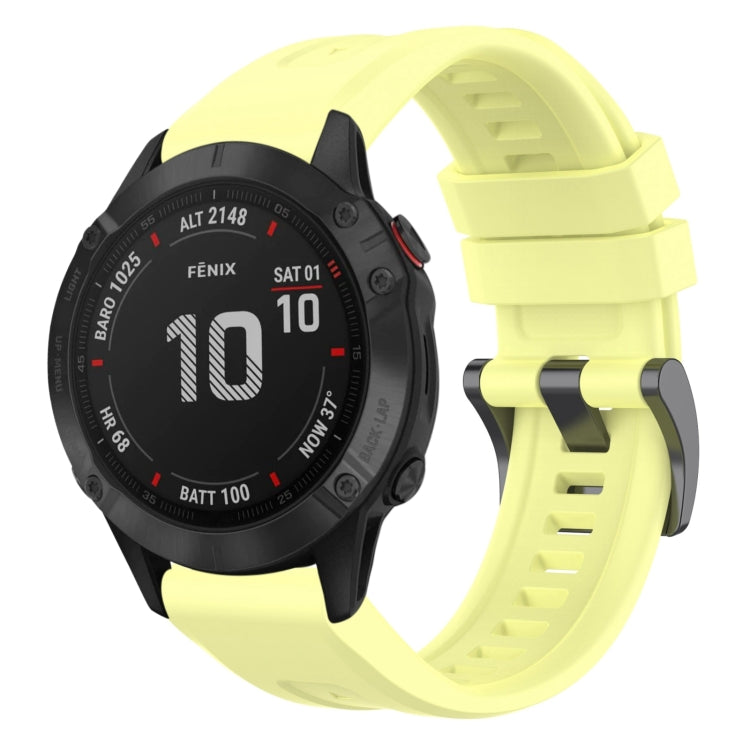 For Garmin Fenix Pro GPS Solid Color Black Buckle Silicone Quick Rel