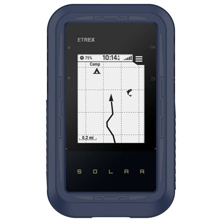 For Garmin eTrex Solar Stopwatch Silicone Protective Case(Midnight Blu