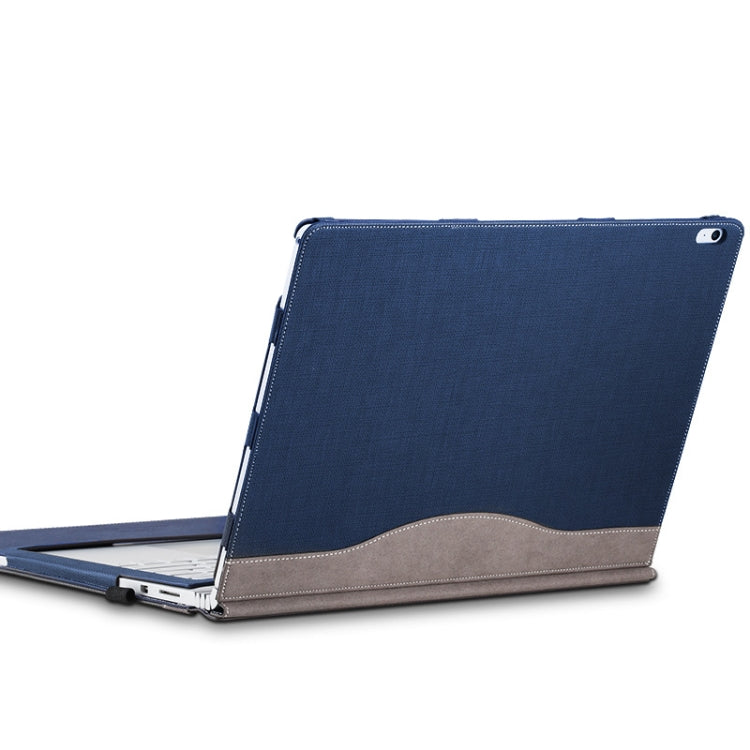 PU Leather Laptop Protective Sleeve For Microsoft Surface Book 15  inches(Deep Blue)