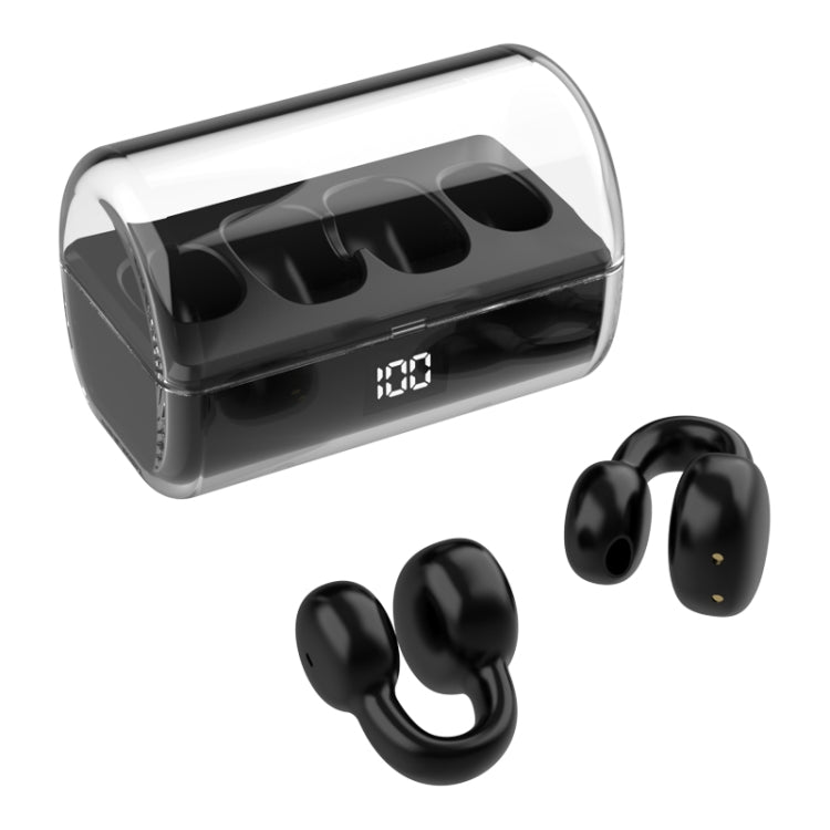 Ear Clip Type Sound Conduction Concept Bluetooth Earphone With Digital  Display Charging Compartment(Black) - Main Image