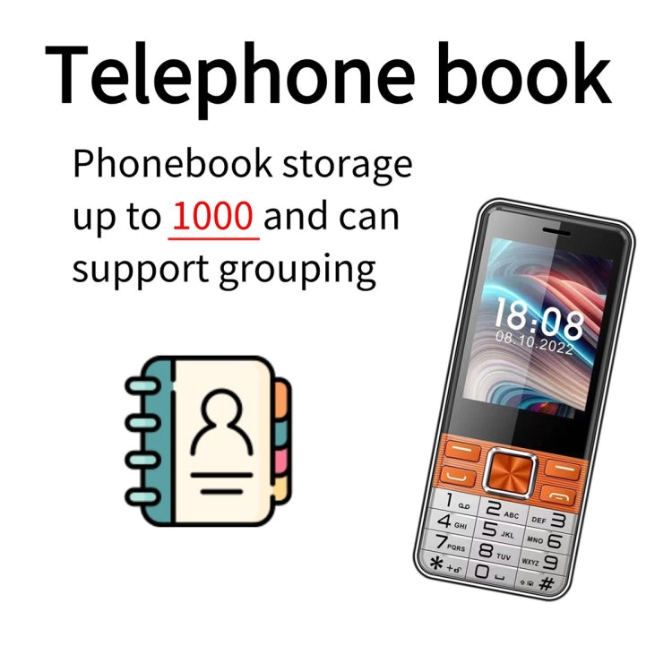S5630, 2.8 inch, 3000mAh, 21 Key, Support Bluetooth, Flashlight, GSM,