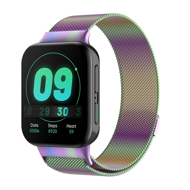 For OPPO Watch 46MM Smart Watch Milanese Stainless Steel Metal Watch Band  (Colorful)