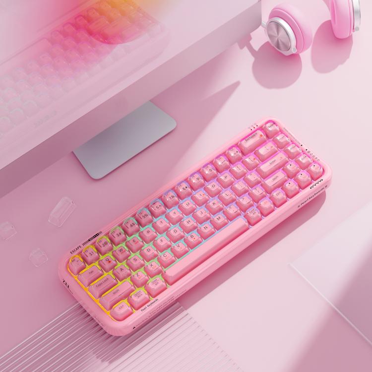 MOFii 711 Pearl Semi-Transparent Triple-Mode Bluetooth RGB Backlit Wir