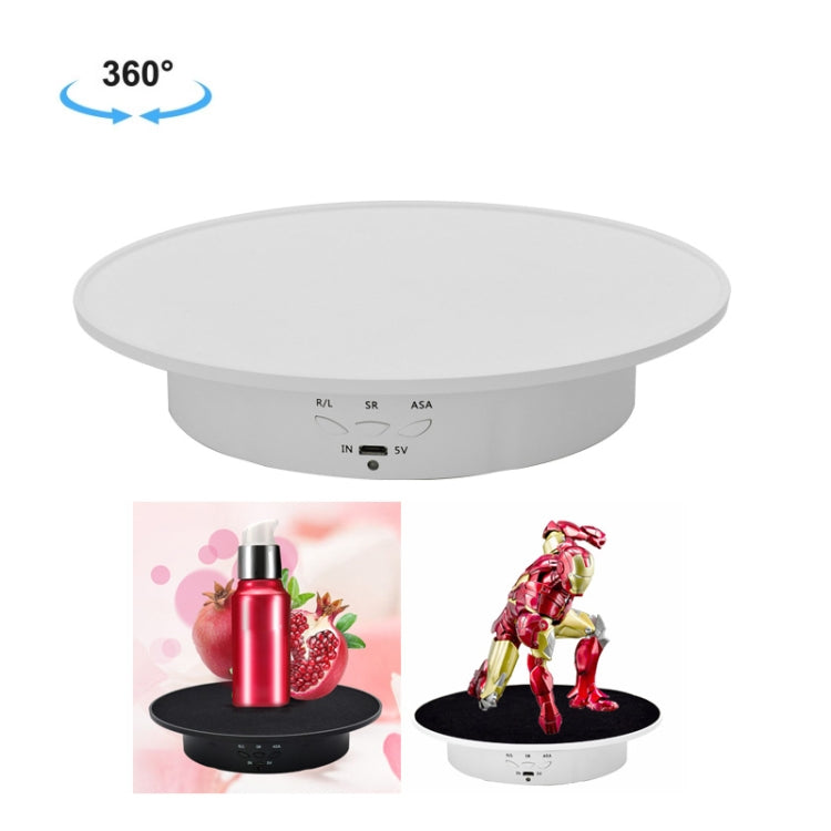 20cm USB Electric Rotating Turntable Display Stand Video Shooting Prop