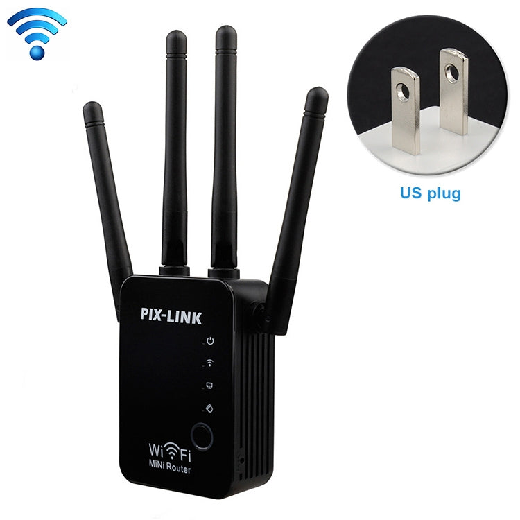 Wireless Smart WiFi Router Repeater with 4 WiFi Antennas, Plug Specifi