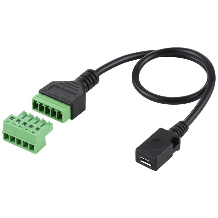 Micro USB Female to 5 Pin Pluggable Terminals Solder-free USB Connecto