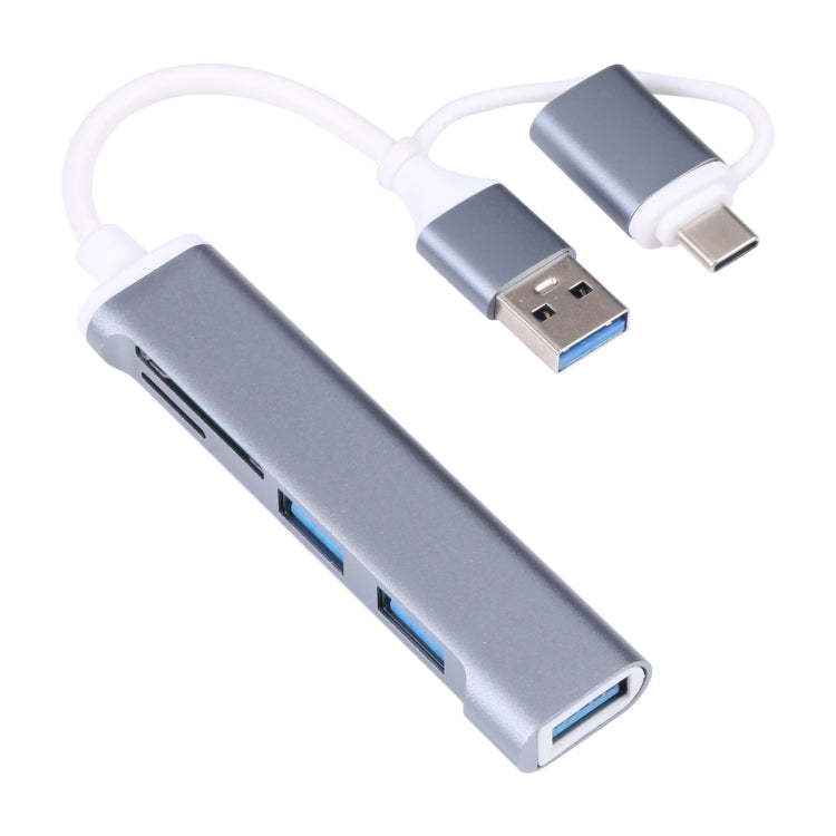 A-807 5 in 1 USB 3.0 and Type-C / USB-C to USB 3.0 HUB Adapter Card Re