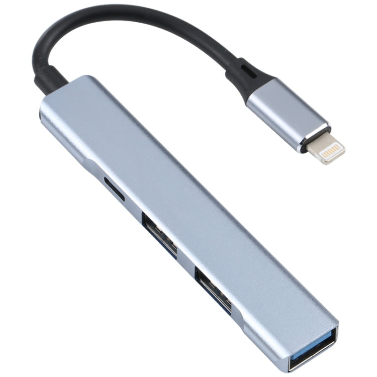 S-209 3 in 1 8 Pin Male to Dual USB 2.0 + USB 3.0 Female Adapter HUB(S