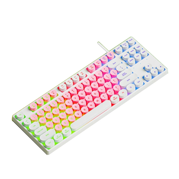 Dark Alien DK100 87 Keys Hot Plug-In Glowing Game Wired Mechanical Key