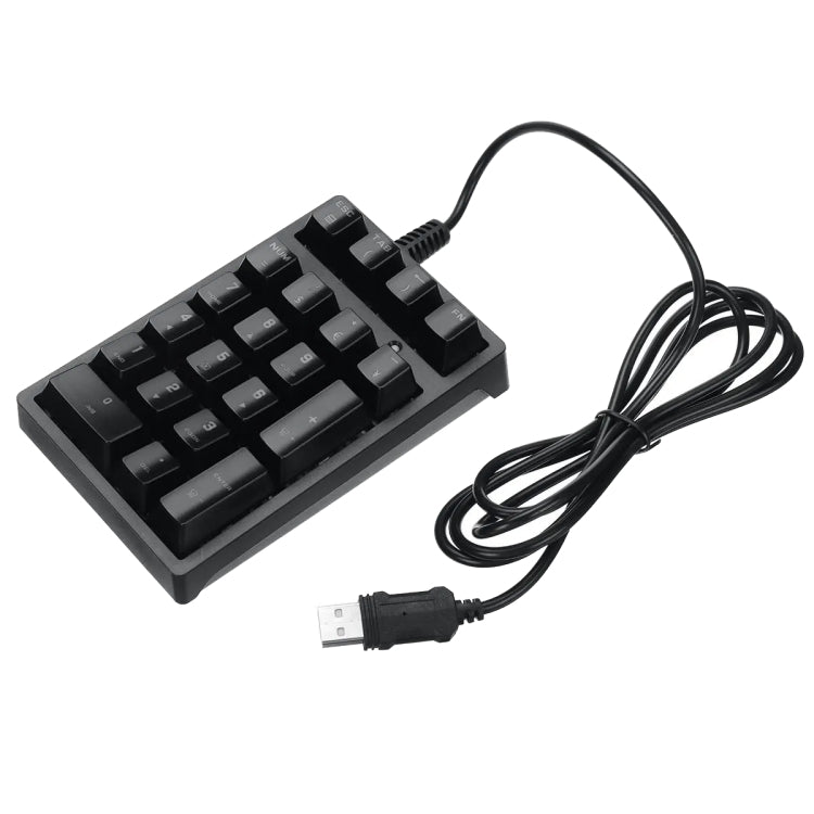198I K21 Wired Mechanical Dightal Keyboard Multifunction Button RGB Ba